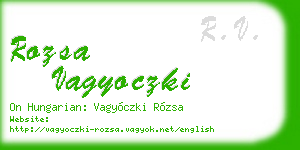 rozsa vagyoczki business card